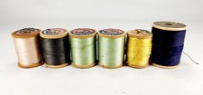 Vintage Lot of 6 THREAD SPOOLS Various Colors...