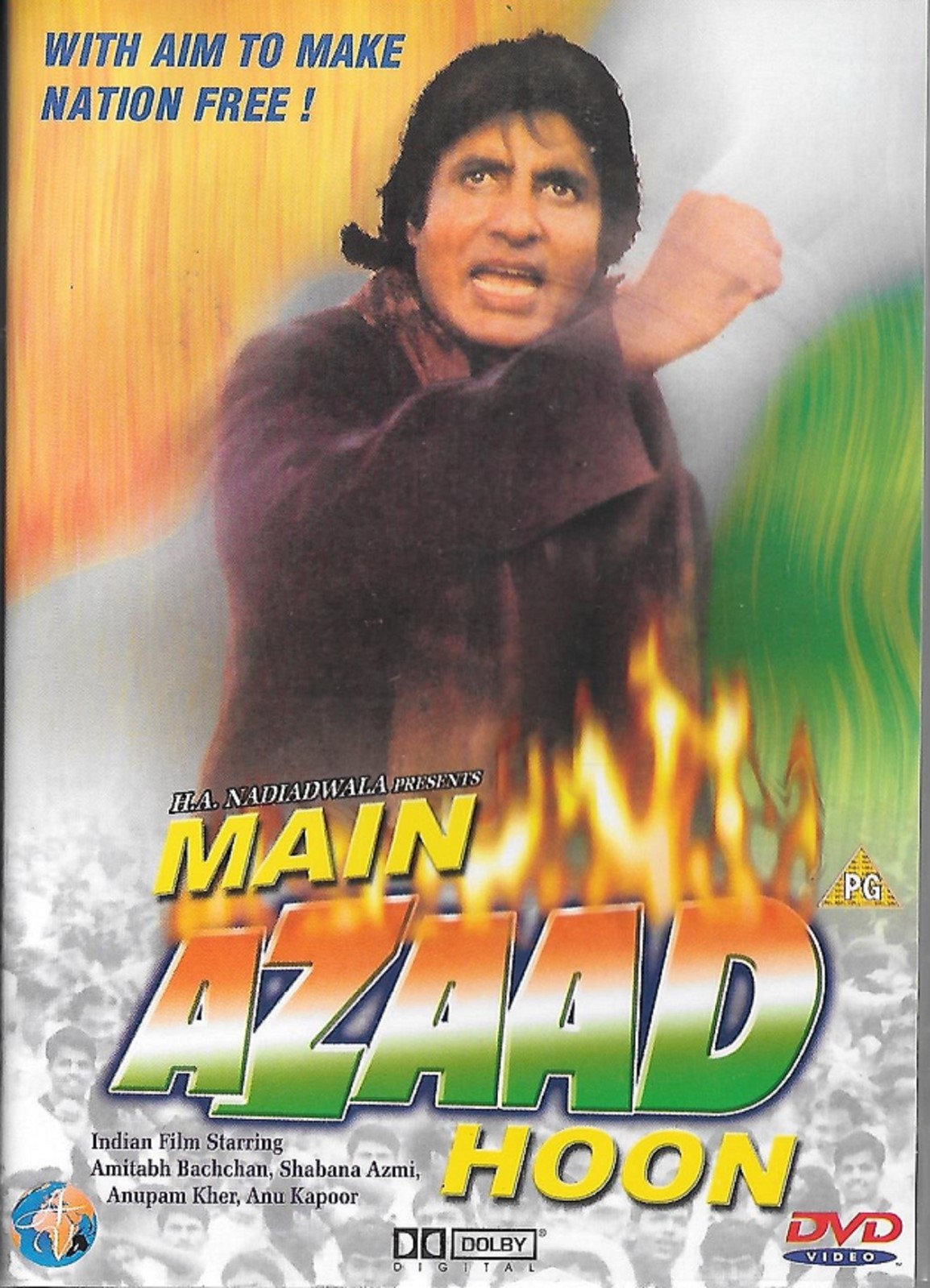MAIN AZAAD HOON - AMITABH BACHAAN, SHABANA AZMI - BOLLYWOOD DVD - ENGLISH SUBS