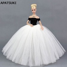 Black White Wedding Dress for 11.5" Doll Princess Clothes for 1:6 Dollhouse Toy