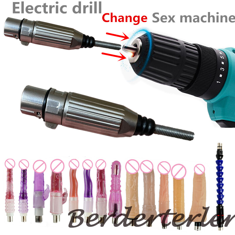 Electric Drill Attachment for Dildos Vibrators Sex Toys Machine Guns  