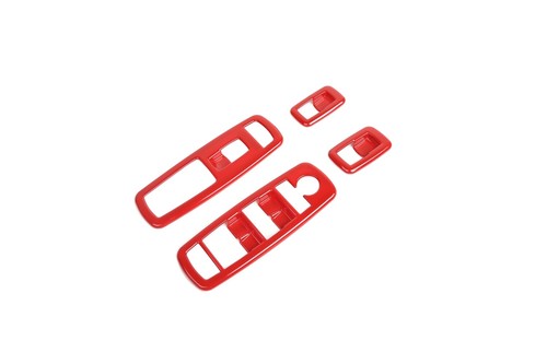 Inner Window Lift Switch Panel Cover Trim For Dodge Nitro/Jeep Liberty 07-12 Red - Bild 10 von 10
