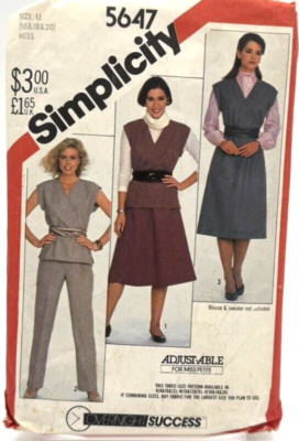 Simplicity Overnight Success Pattern #5647 - Pants, Skirt & Jumper