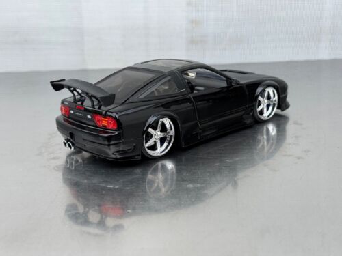 Raro Nissan 240SX negro brillante escala 1/24 Jada Toys sin calcomanías de patrocinador gráficos - Imagen 5 de 24