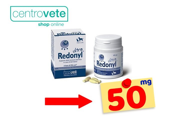 REDONYL ULTRA 50 mg 60 Cps per CANI fino a 12 Kg – Dermatiti e Perdita di Pelo
