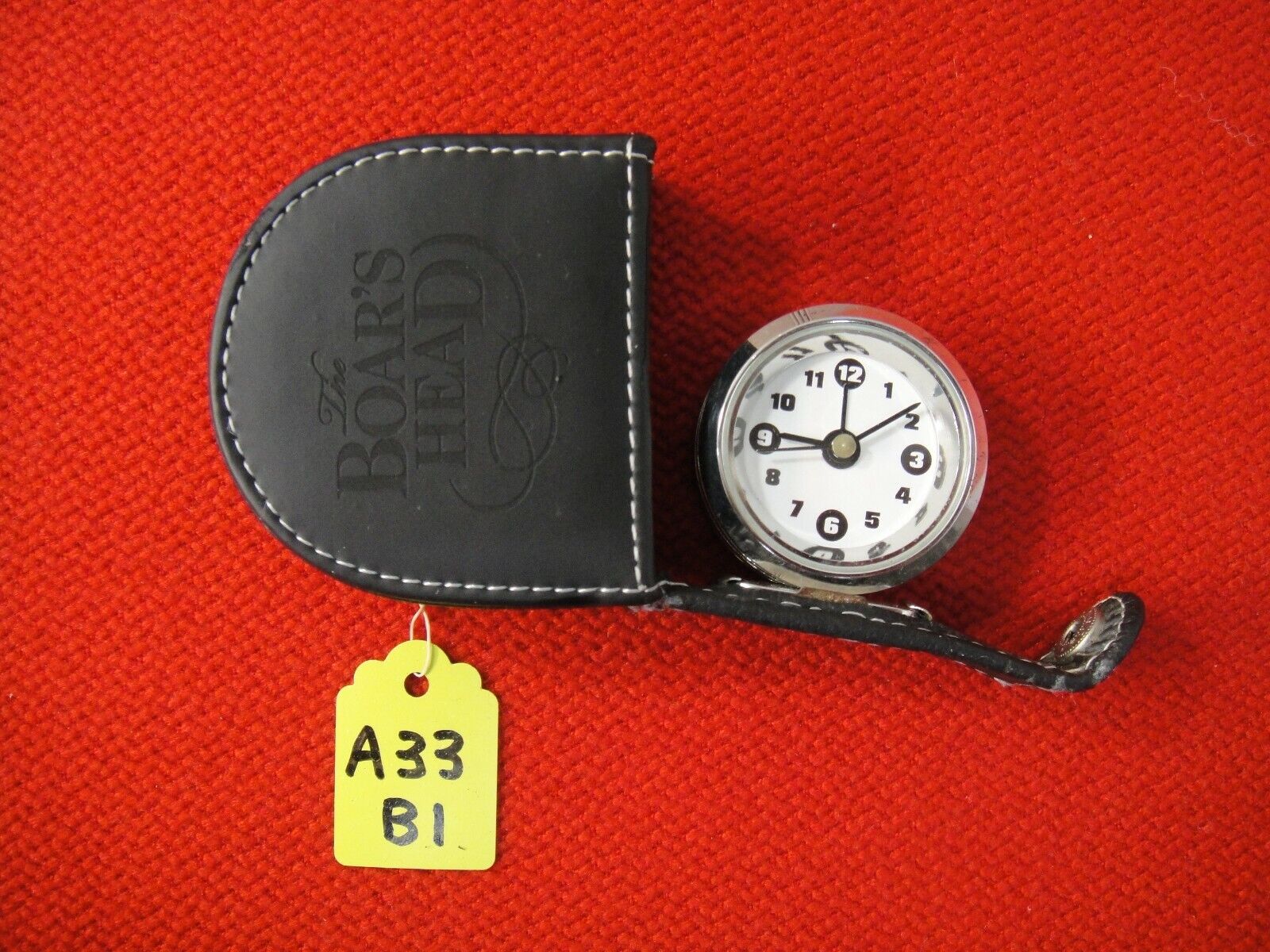 Vintage Boar's Head Analog Pocket Watch