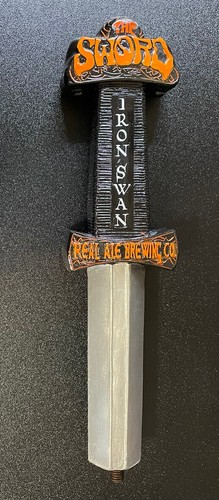 Mango de Grifo de Cerveza Real Ale La Espada Hierro Cisne Mango de Cerveza Manija de Grifo Figurativo - Imagen 2 de 4