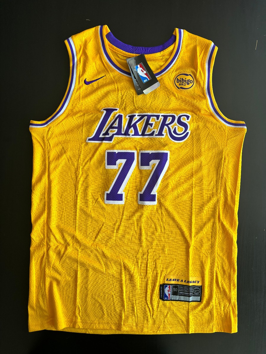 モ*グ様 刺繍 NBAユニフォーム LA Lakers Luka Doncic Luka Doncic Los Angeles Lakers Nike Swingman Jersey, How To