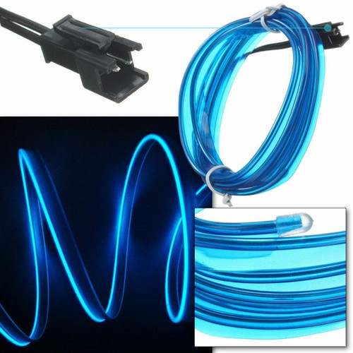 Flexible 1M 2M LED Neon Light Glow EL Wire Strip tube Rope Home Car Decor NEW - Picture 5 of 24