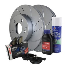 Front Brake Kit 295mm Drilled Disc Rotors Bosch Semi-met Pads For Mb W204 W212