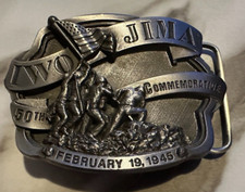 Vintage Limited Edition Iwo Jima 50th Anniversary Belt Buckle Low 483