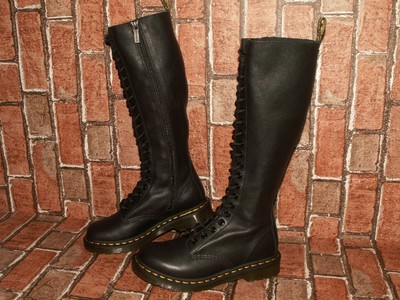 Dr Martens 1B60 20-eye virginia leather zipper boots black uk 4 eu 37  Doc#465 | eBay