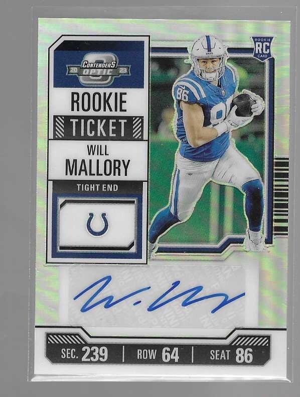 Will Mallory Panini Contenders Optic #204 Autograph-Silver