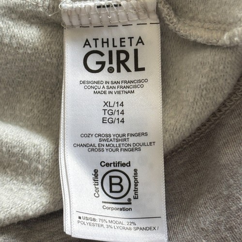Athleta Girl Lycra Soccer Crew Soft Stretch Activewear Sweatshirt Top Girl's XL - Picture 6 of 8