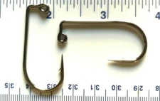 1000 GT 32833 2X Strength Black Nickel 90 Degree Round Bend Jig Hooks size 3/0