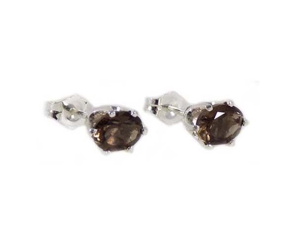 Cairngorm Smoky Quartz Earrings: 19thC Antique 3/4 Scotland Celtic National Gems