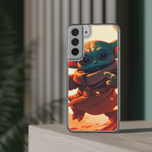 Cute Baby Yoda Clear Phone Case, Mandalorian Gift, Star Wars Case, Geeky Phone - Picture 112 of 124