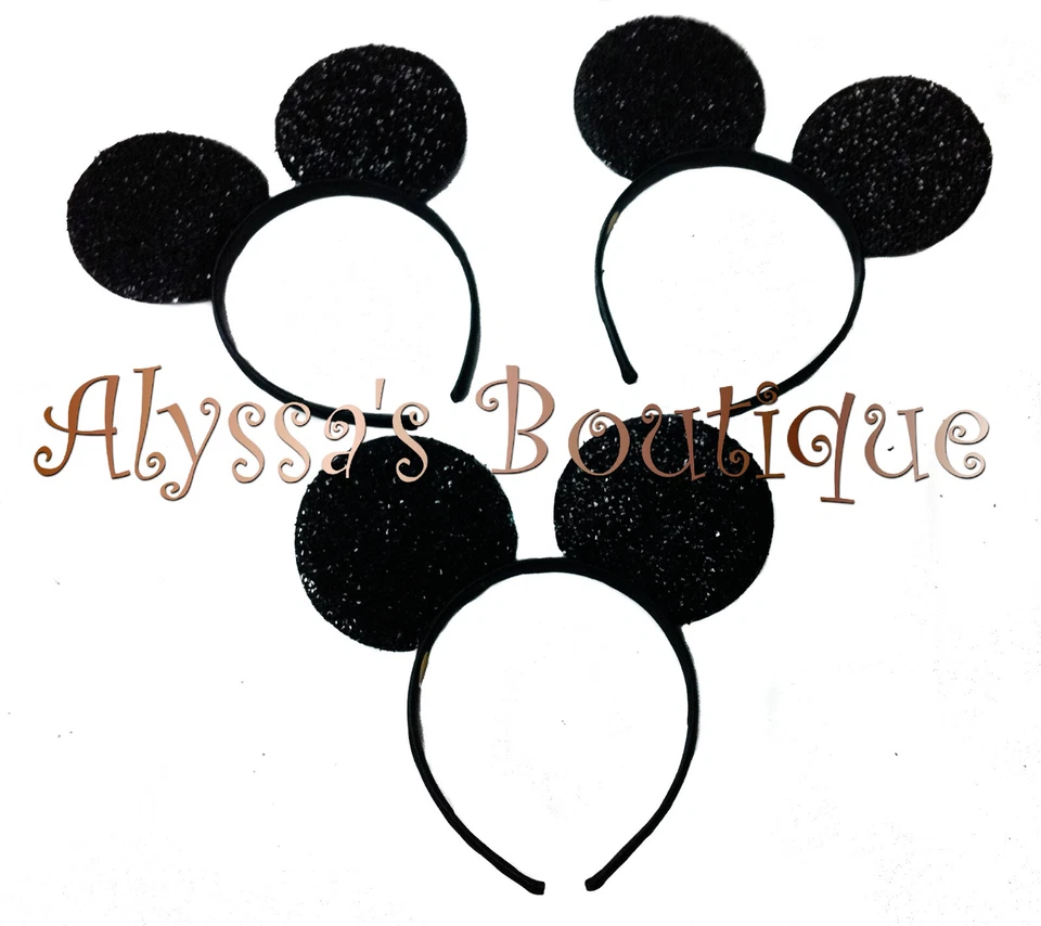 *24 pc* Minnie Mickey Mouse Ears Headbands Black Pink Bows Birthday Favors Cute - Image 4 of 4