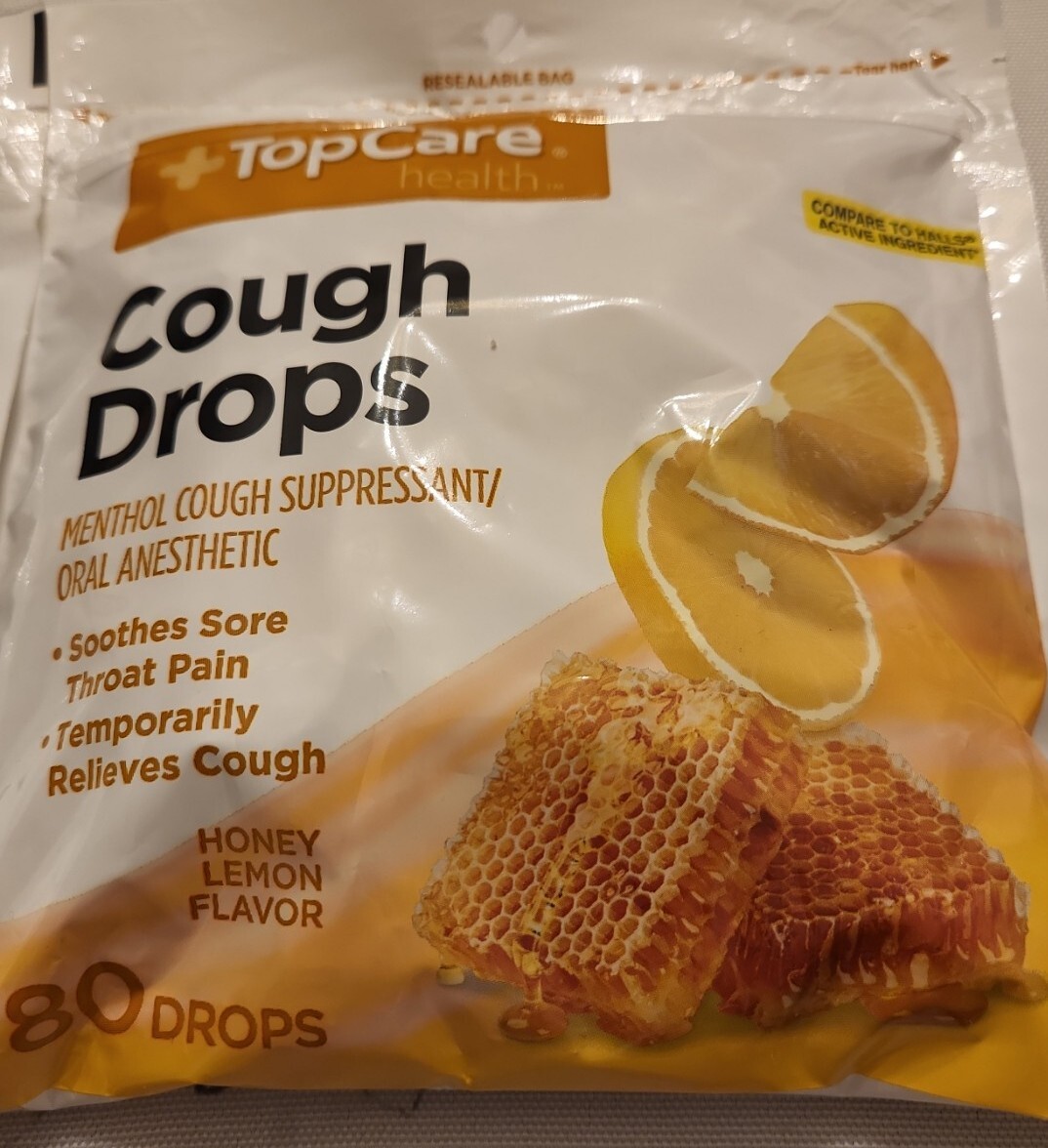 3 Bags Cough Drops Honey Lemon / 1 bag of 80 drops Each Bag FREE SHIPPING