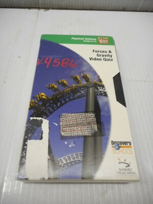 Discovery School Physical Science Forces & Gravity Video Quiz VHS 30 Minutes