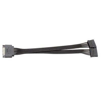 Power Splitter Cable 15 Pin Male to Double Female Y Splitter Power Cable
