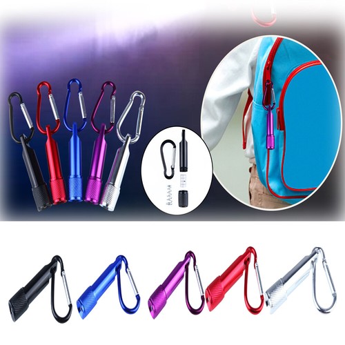Mini Torch Carabiner Clip Keyring Bright LED Emergency Small Flashlight Night