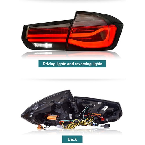2X SMOKEY FUll LED Tail Lights For BMW F80 M3/3 series Sedan F30 F35 2012-2018 - Picture 16 of 19