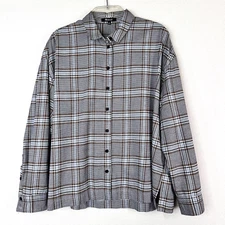 Madewell Flannel Westlake Plaid Shirt Blouse M Long Sleeve Button Front Casual