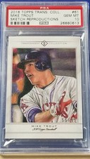 Mike Trout - 2016 Topps Transcendent Sketch  PSA 10  #55/65   