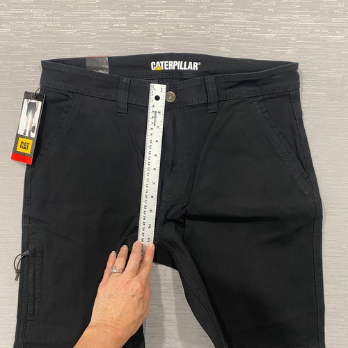 CAT Caterpillar Arbeitsshorts Herren 34 x 10" schwarz Canvas Taschen Stretch - Bild 11 von 15