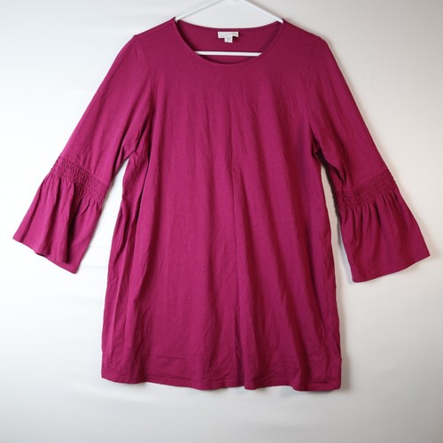 J. Jill Shirt Size Medium Womens Pink Top 3/4 Sleeve Business Casual
