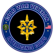 Cold War Veteran Intelligence Corps Bumper Sticker Military Vinyl Decal 5"