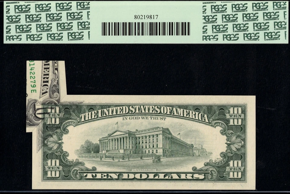 1993 $10 FRN PRINTED FOLD WITH OFFSET 64PPQ - Image 2 of 3