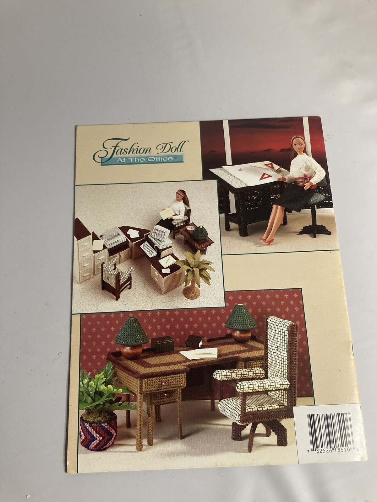 Annie&rsquo;s attic fashion doll at the office plastic canvas furniture book