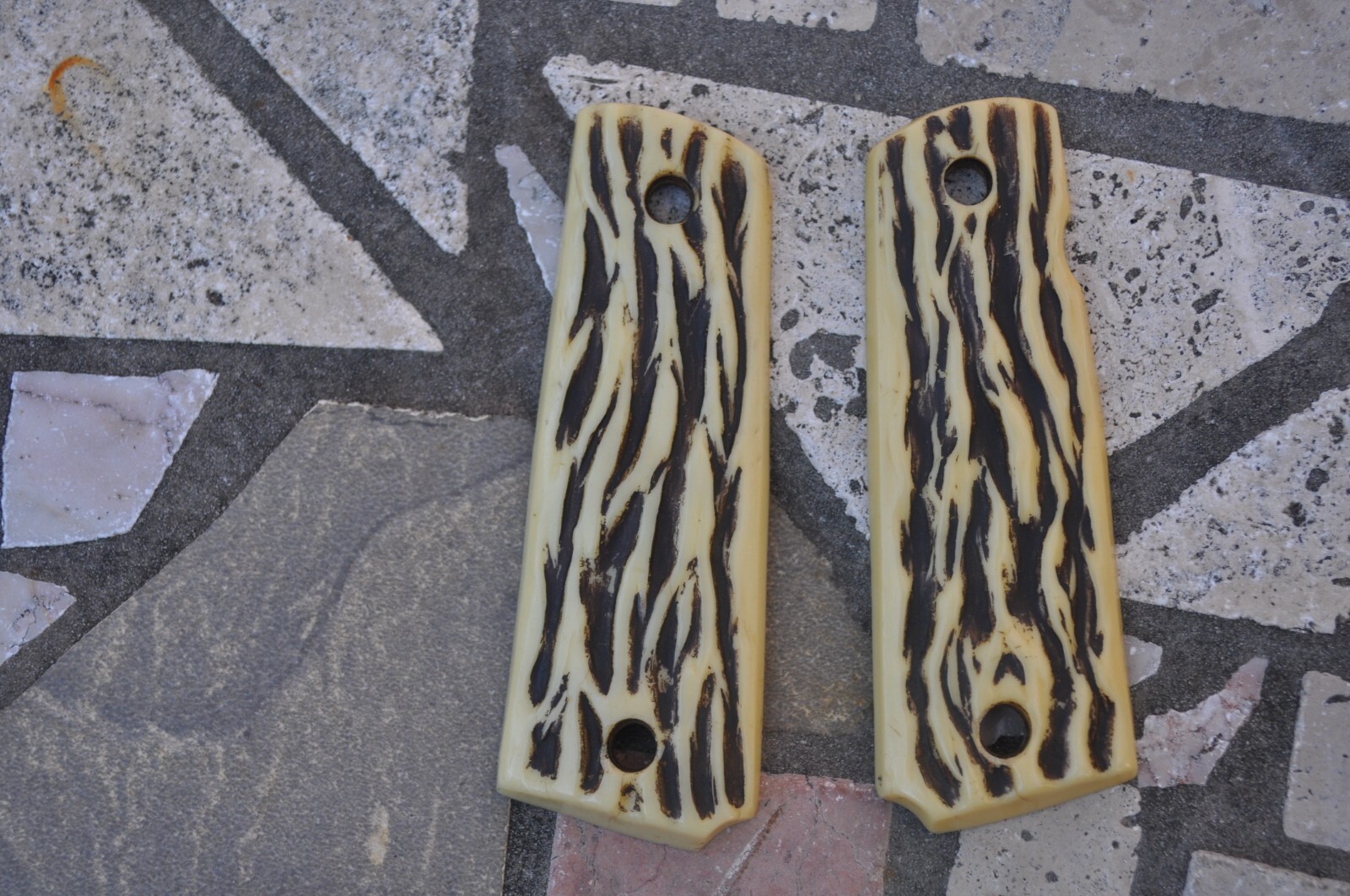 Colt 1911 grips, plastic staghorn eBay