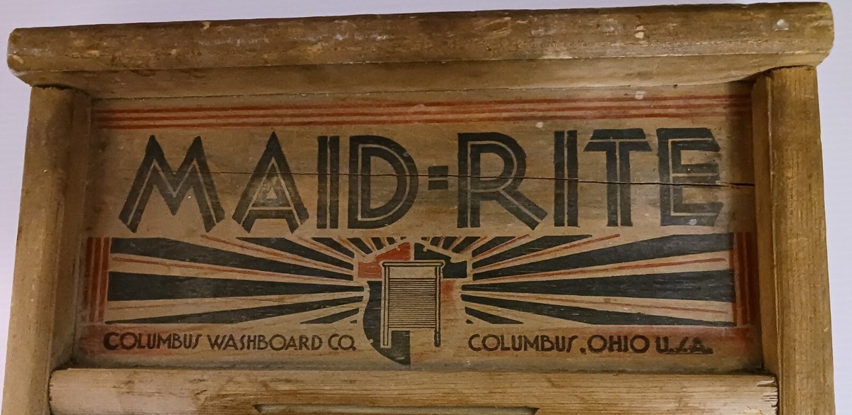 Vintage Maid Rite~Wash Board~No.2072~Columbus Washboard Co.~23.75