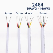White 2/3/4/5/6/7 Core 30AWG - 16AWG Auto Cable Electrical Flex Round Cable Wire
