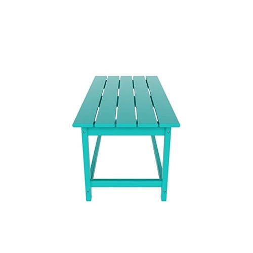Turquoise Coffee Table, Adirondack Style | 35" Long | Lawn & Garden Accent - Picture 4 of 6