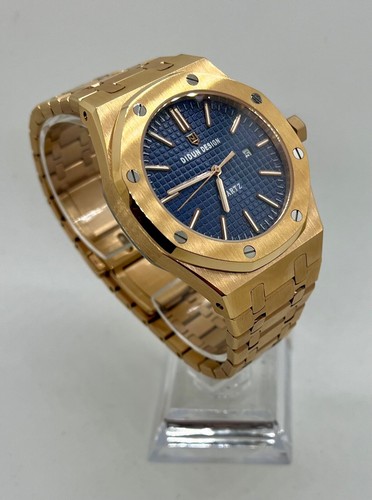 OROLOGIO UOMO DIDUN - ORO ROSA E BLU 42MM - NUOVO CON SCATOLA - Foto 5 di 9