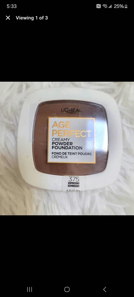L'Oreal Age Perfect Creamy Powder Foundation w/ Minerals 375 Espresso New - Image 4 of 4