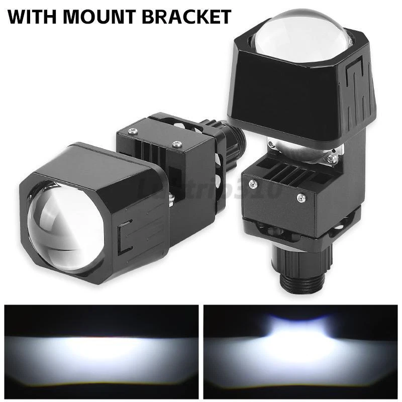 6X 1.5'' Mini Bi LED Projector Lens Hi/Lo 80W Headlight Retrofit Universal 6000K - Image 3 of 4