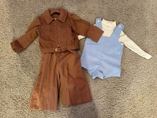 70  s Vintage Clothing Romper  Overall Jacket Set 2 Outfits