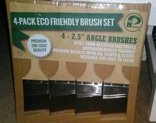 4 Pk. Eco Friendly Brush Set 2.5" Angle Brushes Premiun One Coat Quality * NEW!