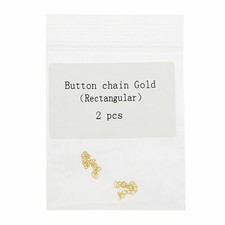 2 Pc Gold Dental Orthodontic Lingual Button Traction Chain Rectangular Mesh Base