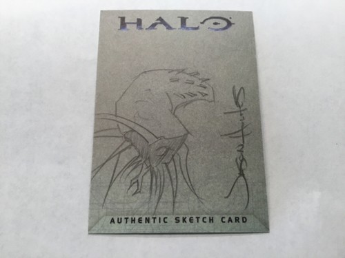 Halo XBOX Trading Card 2007 Topps Jason Hughes Artist Sketch 1/1 Flood