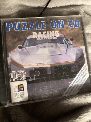 Puzzle on CD Racing CD-rom drive for PC windows 25 puzzles pieces to ...