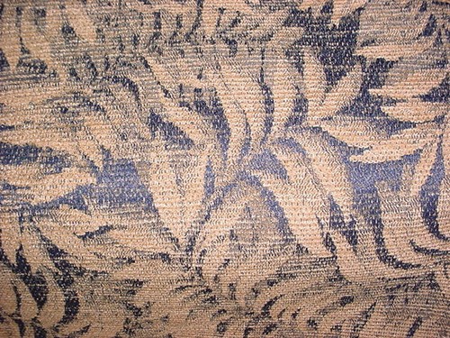 17Y KRAVET 19340 BALTIC BLUE GOLEDN WHEAT FLORAL CHENILLE UPHOLSTERY FABRIC - Picture 3 of 4