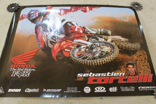 Sebastian Tortelli Honda Poster Shop Sign Dirtbike Supercross Motocross 5892 Z4 - Picture 4 of 4