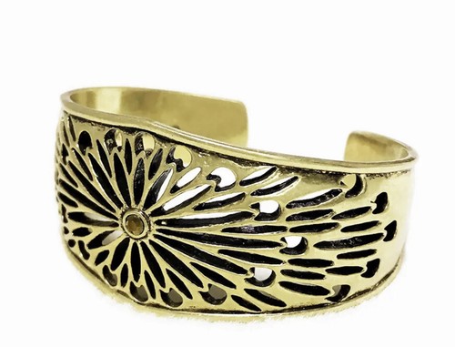 $39 Lucky Brand Gold Tone Openwork Crystal Cuff Bracelet - Picture 11 of 14