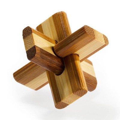 Eureka 3D-Bambus-Gehirnpuzzle Doublecross **