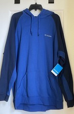 Columbia Men  s Hart Mountain II Hooded Sweatshirt Size XXL Blue NEW NWT 60